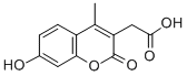 structure of CAS# 5852-10-8, 7-Hydroxy-4-Methyl-3-Coumarinylacetic Acid