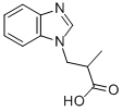structure of CAS# 58555-21-8, 3-Benzoimidazol-1-Yl-2-Methyl-Propionic Acid;3-(1H-BENZIMIDAZOL-1-YL)-2-METHYLPROPANOIC ACID;3-BENZOIMIDAZOL-1-YL-2-METHYL-PROPIONIC ACID;VITAS-BB TBB013120