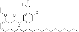structure of CAS# 586976-24-1, N-[4-Chloro-3-(Trifluoromethyl)Phenyl]-2-Ethoxy-6-Pentadecylbenzamide;CTPB