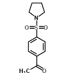 structure of CAS# 58722-33-1, 1-[4-(1-Pyrrolidinylsulfonyl)Phenyl]Ethanone;1-(4-(pyrrolidin-1-ylsulfonyl)phenyl)ethanone;1-[4-(pyrrolidin-1-ylsulfonyl)phenyl]ethanone;1-[4-(pyrrolidine-1-sulfonyl)phenyl]ethan-1-one