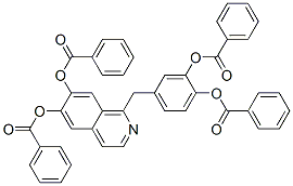 CAS#: 5878-49-9， 1-[[3,4-Bis(Benzoyloxy)Phenyl]Methyl]Isoquinoline-6,7-Diyl Dibenzoate