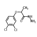 structure of CAS# 588673-62-5, 2-(3,4-Dichlorophenoxy)Propanehydrazide;2-(3,4-dichlorophenoxy)propanehydrazide;2-(3,4-Dichlorophenoxy)propanohydrazide;MFCD00210182