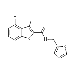 CAS#: 588675-31-4， 3-Chloro-4-Fluoro-N-(2-Thienylmethyl)-1-Benzothiophene-2-Carboxamide