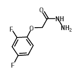 structure of CAS# 588676-13-5, 2-(2,4-Difluorophenoxy)Acetohydrazide;2-(2,4-Difluorophenoxy)acetohydrazide;MFCD03423113