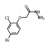 结构式 CAS# 588680-03-9, 2-(4-溴-2-氯苯氧基)乙酰肼