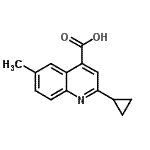 structure of CAS# 588681-43-0, 2-Cyclopropyl-6-Methyl-4-Quinolinecarboxylic Acid;2-CYCLOPENTYLMETHYLAMINO-OXAZOLE;2-cyclopropyl-6-methyl-4-quinolinecarboxylic acid;2-cyclopropyl-6-methylquinoline-4-carboxylic acid