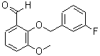 结构式 CAS# 588696-81-5, 2-[(3-氟苄基)氧基]-3-甲氧基苯甲醛