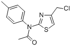 structure of CAS# 58905-46-7, N1-[4-(Chloromethyl)-1,3-Thiazol-2-Yl]-N1-(4-Methylphenyl)Acetamide;N1-[4-(CHLOROMETHYL)-1,3-THIAZOL-2-YL]-N1-(4-METHYLPHENYL)ACETAMIDE