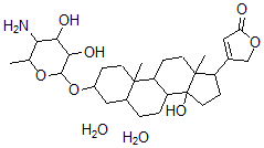 CAS#: 59006-00-7， 3-beta-O-(4-Amino-4,6-dideoxy-beta-D-galactopyranosyl)digitoxigenin dihydrate