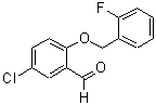 结构式 CAS# 590360-21-7, 5-氯-2-[(2-氟苄基)氧基]苯甲醛