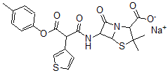 CAS#: 59070-06-3， 6alpha-[[(R)-3-(4-Methylphenoxy)-1,3-Dioxo-2-(3-Thienyl)Propyl]Amino]Penicillanic Acid Sodium Salt