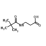 structure of CAS# 5910-56-5, N-(2,2-Dimethylpropanoyl)-beta-Alanine;3-[(2,2-DIMETHYLPROPANOYL)AMINO]PROPANOICACID;MFCD08444989