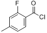 structure of CAS# 59189-98-9, 2-Fluoro-4-Methyl-Benzoyl Chloride