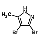 structure of CAS# 5932-19-4, 3,4-Dibromo-5-Methyl-1H-Pyrazole
