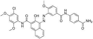 CAS#: 59487-23-9， 4-[[5-[[[4-(Aminocarbonyl)Phenyl]Amino]Carbonyl]-2-Methoxyphenyl]Azo]-N-(5-Chloro-2,4-Dimethoxyphenyl)-3-Hydroxynaphthalene-2-Carboxamide