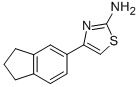 structure of CAS# 59543-75-8, 4-(2,3-Dihydro-1H-Inden-5-Yl)-1,3-Thiazol-2-Amine;4-Indan-5-Ylthiazol-2-Amine;4-(5-Indanyl)-2-Thiazolamine;(4-Indan-5-Ylthiazol-2-Yl)Amine