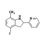 CAS#: 595545-06-5， 4-Fluoro-7-Methyl-2-(2-Pyridinyl)Indoline