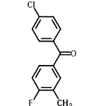 结构式 CAS# 59612-89-4, (4-氯苯基)(4-氟-3-甲基苯基)甲酮