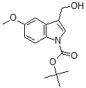 结构式 CAS# 600136-09-2, 3-(羟基甲基)-5-甲氧基-1H-吲哚-1-羧酸叔丁酯