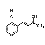structure of CAS# 601514-61-8, 3-[(E)-2-(Dimethylamino)vinyl]isonicotinonitrile;(E)-3-(2-(dimethylamino)vinyl)isonicotinonitrile;3-[(E)-2-(dimethylamino)vinyl]isonicotinonitrile