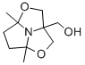 structure of CAS# 60204-53-7, (4a,6a-Dimethyltetrahydro-2H-1,4-dioxa-6b-azacyclopenta[cd]pentalen-2a(3H)-yl)methanol;Nsc280449;Bas 12738110