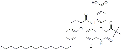CAS#: 60247-55-4， 4-[1-[[[2-Chloro-5-[[1-Oxo-2-(3-Pentadecylphenoxy)Butyl]Amino]Phenyl]Amino]Carbonyl]-3,3-Dimethyl-2-Oxobutoxy]Benzoic Acid