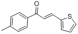 structure of CAS# 6028-89-3, 3-(2-Thienyl)-1-(p-Tolyl)-Prop-2-En-1-One;(2E)-1-(4-Methylphenyl)-3-(2-Thienyl)-2-Propen-1-One;1-(4-METHYLPHENYL)-3-(THIEN-2-YL)PROP-2-EN-1-ONE;1-(4-METHYLPHENYL)-3-(2-THIENYL)-2-PROPEN-1-ONE