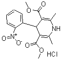 CAS#: 60299-11-8， 1,4-Dihydro-2,6-Dimethyl-4-(2-Nitrophenyl)-3,5-Pyridinedicarboxylicacid 3,5-Dimethyl Ester Hydrochloride (1:1)