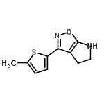 CAS 登录号：603068-04-8， 3-(5-甲基-2-噻吩基)-5,6-二氢-4H-吡咯并[3,2-d][1,2]恶唑