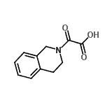 structure of CAS# 603097-44-5, 3,4-Dihydro-2(1H)-isoquinolinyl(oxo)acetic acid;2-(3,4-dihydroisoquinolin-2(1H)-yl)-2-oxoacetic acid;2-oxo-2-(2-1,2,3,4-tetrahydroisoquinolyl)acetic acid;3,4-dihydro-2(1H)-isoquinolinyl(oxo)acetic acid