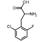 structure of CAS# 603940-86-9, 2-Chloro-6-fluorophenylalanine;2-amino-3-(2-chloro-6-fluorophenyl)propanoic acid;MFCD04116005