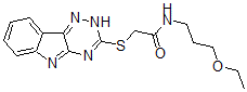 CAS#: 603945-98-8， N-(3-Ethoxypropyl)-2-(2H-1,2,4-Triazino[5,6-b]Indol-3-Ylthio)-Acetamide
