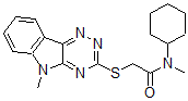 CAS#: 603946-11-8， N-Cyclohexyl-N-Methyl-2-[(5-Methyl-5H-1,2,4-Triazino[5,6-b]Indol-3-Yl)Thio]-Acetamide