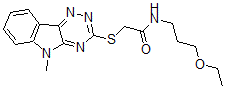 CAS#: 603946-15-2， N-(3-Ethoxypropyl)-2-[(5-Methyl-5H-1,2,4-Triazino[5,6-b]Indol-3-Yl)Thio]-Acetamide
