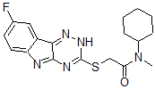 CAS#: 603947-96-2， N-Cyclohexyl-2-[(8-Fluoro-2H-1,2,4-Triazino[5,6-b]Indol-3-Yl)Thio]-N-Methyl-Acetamide