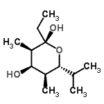 CAS#: 604791-14-2， (5R)-2,4-Dideoxy-1-C-ethyl-5-isopropyl-2,4-dimethyl-alpha-D-ribopyranose