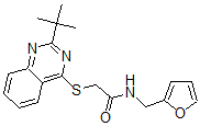 CAS 登录号：604792-65-6， 2-[[2-(叔丁基)-4-喹唑啉基]硫代]-N-(呋喃-2-基甲基)-乙酰胺