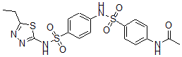 CAS#: 6049-24-7， N-[4-[[4-[(5-Ethyl-1,3,4-thiadiazol-2-yl)sulfamoyl]phenyl]sulfamoyl]phenyl]acetamide