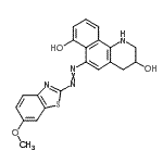 CAS#: 6054-52-0， 6-[(6-Methoxy-1,3-Benzothiazol-2-Yl)Diazenyl]-1,2,3,4-Tetrahydrobenzo[h]Quinoline-3,7-Diol