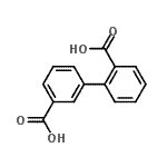 structure of CAS# 606-75-7, 2,3'-Biphenyldicarboxylic Acid;biphenyl-2,3'-dicarboxylic acid
