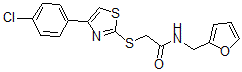 CAS#: 606089-13-8， 2-[[4-(4-Chlorophenyl)-Thiazol-2-Yl]Thio]-N-(Furan-2-Ylmethyl)-Acetamide