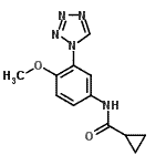 CAS#: 606096-19-9， N-[4-Methoxy-3-(1H-tetrazol-1-yl)phenyl]cyclopropanecarboxamide