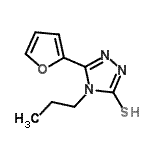 structure of CAS# 606110-99-0, 5-(2-Furyl)-4-propyl-4H-1,2,4-triazole-3-thiol;3-(furan-2-yl)-4-propyl-1H-1,2,4-triazole-5(4H)-thione;5-(2-furyl)-4-propyl-1,2,4-triazole-3-thiol;5-(2-furyl)-4-propyl-4H-1,2,4-triazol-3-yl hydrosulfide