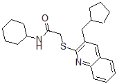 CAS#: 606113-75-1， N-Cyclohexyl-2-[[3-(Cyclopentylmethyl)-2-Quinolinyl]Thio]-Acetamide