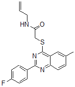 CAS#: 606131-55-9， 2-[[2-(4-Fluorophenyl)-6-Methyl-4-Quinazolinyl]Thio]-N-Allyl-Acetamide