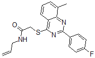 CAS#: 606134-55-8， 2-[[2-(4-Fluorophenyl)-8-Methyl-4-Quinazolinyl]Thio]-N-Allyl-Acetamide