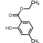结构式 CAS# 60770-00-5, 乙基2-羟基-4-甲基苯甲酸酯