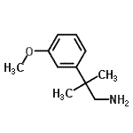 structure of CAS# 60812-46-6, 2-(3-Methoxyphenyl)-2-Methyl-1-Propanamine;2-(3-methoxyphenyl)-2-methylpropan-1-amine;2-(3-methoxyphenyl)-2-methylpropylamine;2-(3-Methoxy-phenyl)-2-methyl-propylamine