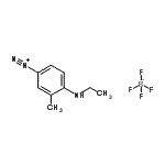structure of CAS# 6087-59-8, 4-(Ethylamino)-3-Methylbenzenediazonium Tetrafluoroborate