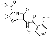 结构式 CAS# 61-32-5, 甲氧西林